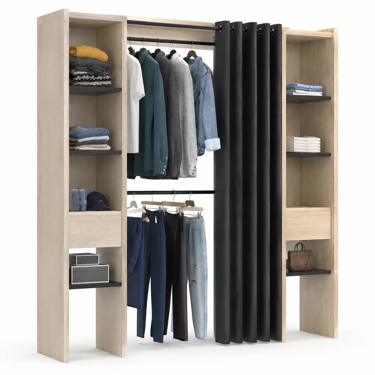 dressing-extensible-avec-etageres-et-rideau-noir-jcxfli5352hq