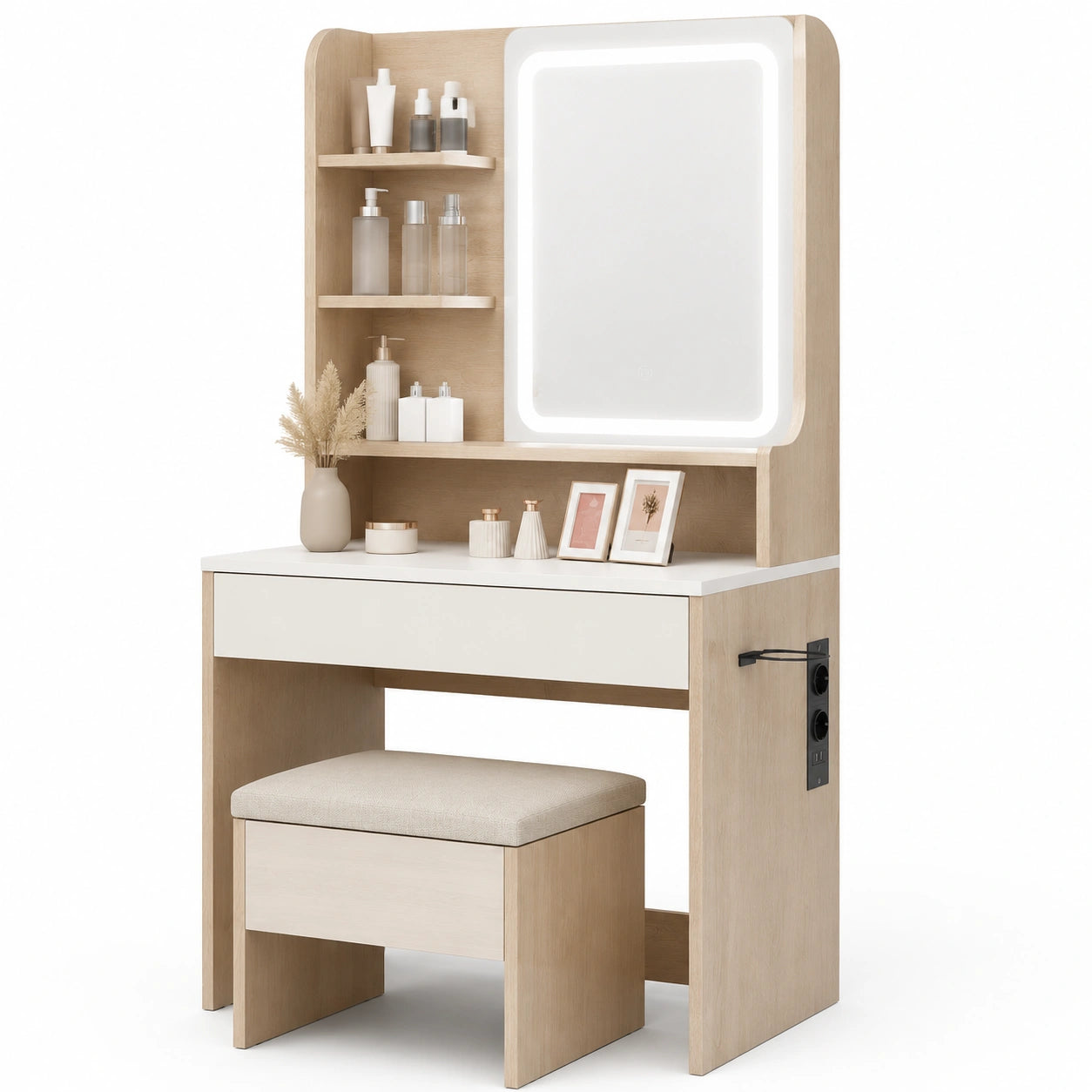 ensemble-coiffeuse-et-tabouret-avec-miroir-led-ajustable-fximjn5311yg