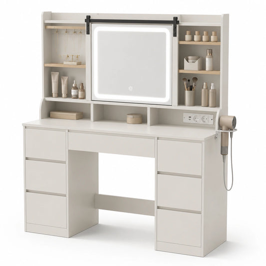 coiffeuse-avec-miroir-et-eclairage-led-ajustable-3-couleurs-multiprise-7-tiroirs-rangements-ouverts-40-108-1486-cm-blanc-wqolmn5297uk